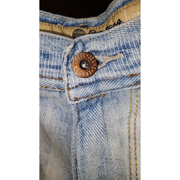Vintage Pepe Jeans London 36x32 Baggy Distressed Hip Hop Wide Leg Street Rare! - Picture 4 of 11